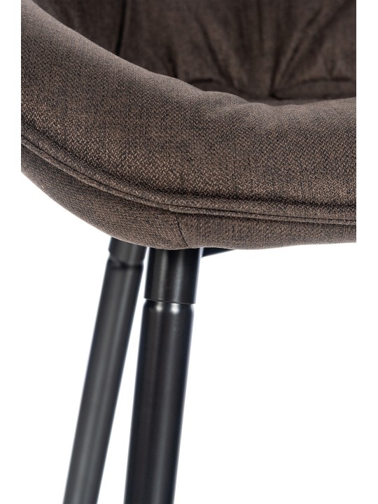 Sada 2 barových stoličiek Gibson látka, hnedá