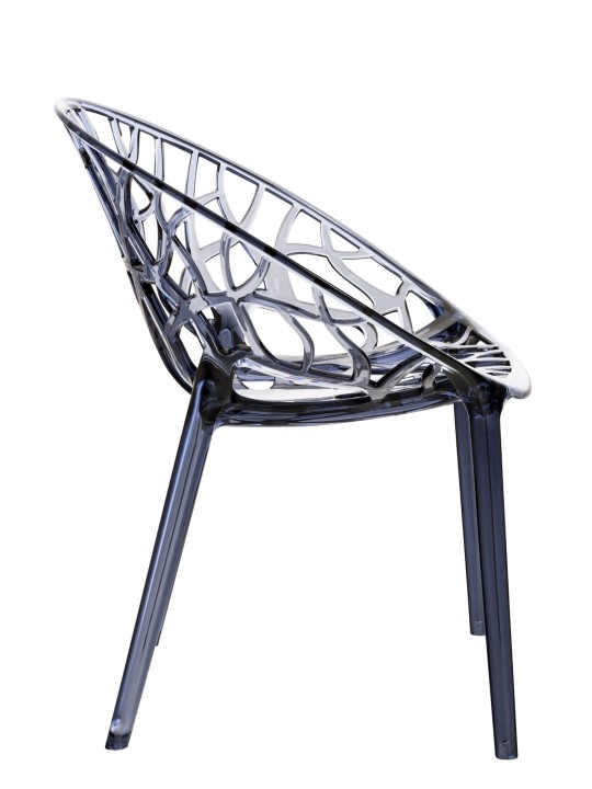 Stohovacia stolička CRYSTAL, sivá