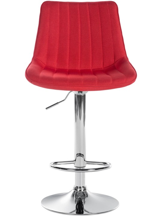Barová stolička Toni látka chróm, červená