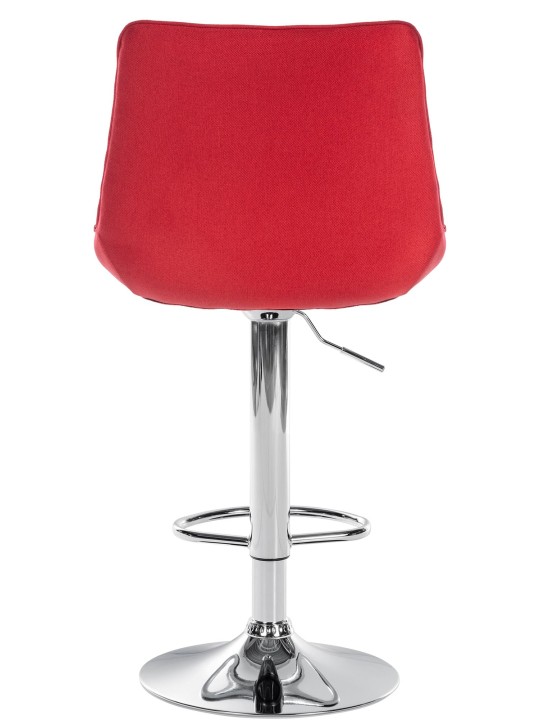 Barová stolička Toni látka chróm, červená