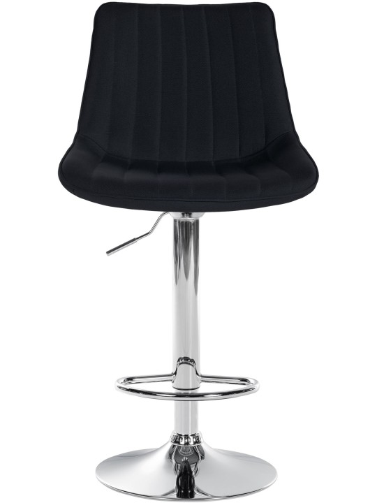 Barová stolička Toni látka chróm, čierna