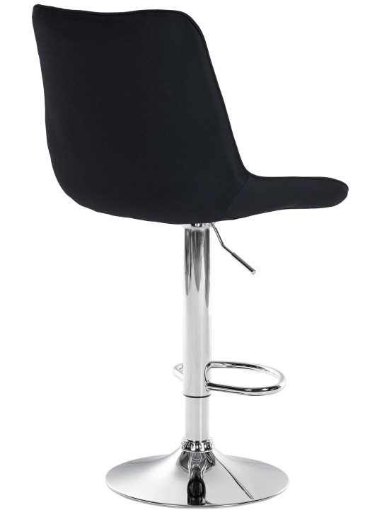 Barová stolička Toni látka chróm, čierna