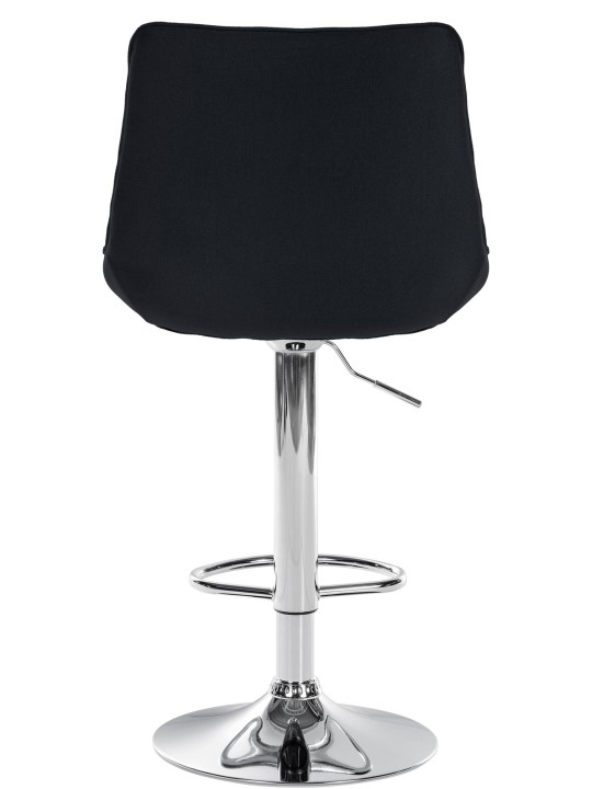 Barová stolička Toni látka chróm, čierna