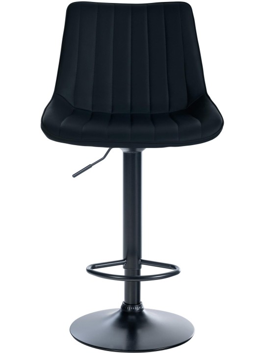 Barová stolička Toni imitácia kože, čierna