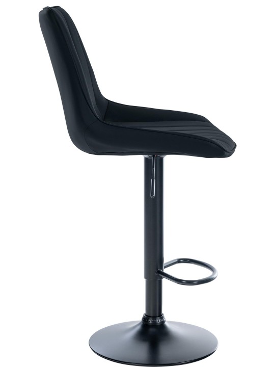 Barová stolička Toni imitácia kože, čierna