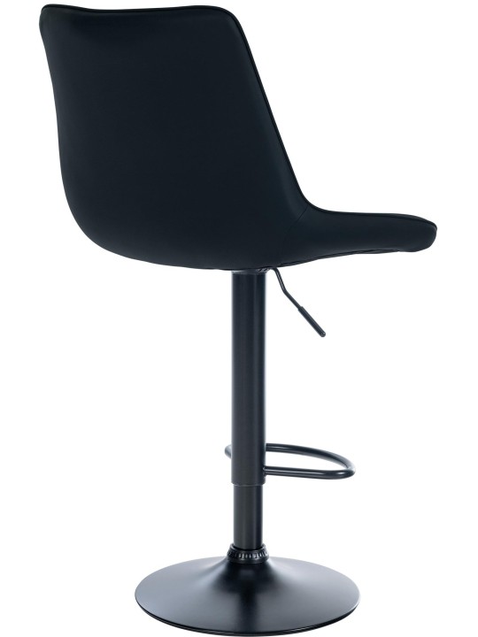 Barová stolička Toni imitácia kože, čierna