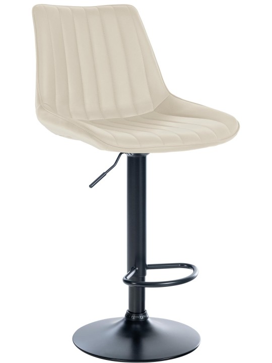Barová stolička Toni imitácia kože, krémová