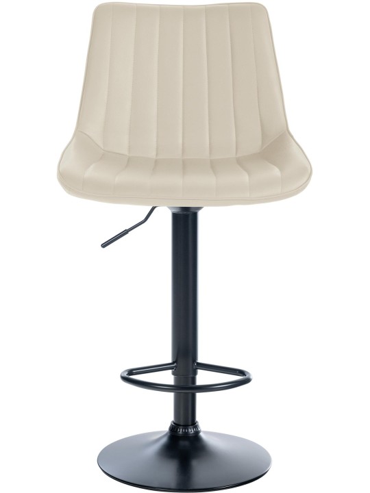 Barová stolička Toni imitácia kože, krémová