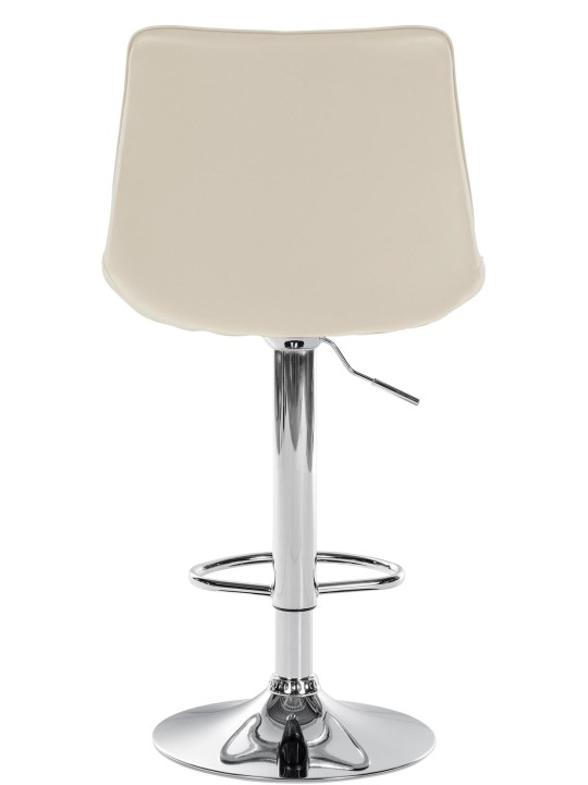 Barová stolička Toni umelá koža chróm, krémová