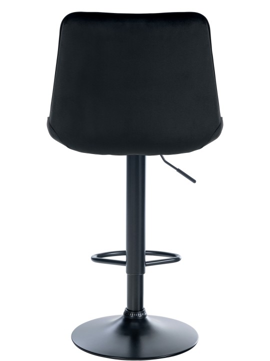 Barová stolička Toni velvet, čierna