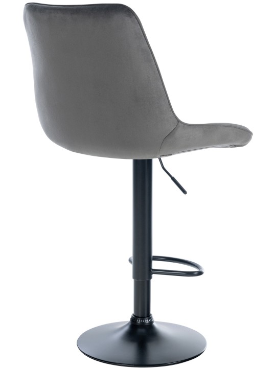 Barová stolička Toni velvet, tmavosivá