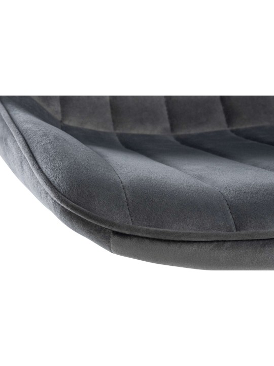 Barová stolička Toni velvet, tmavosivá