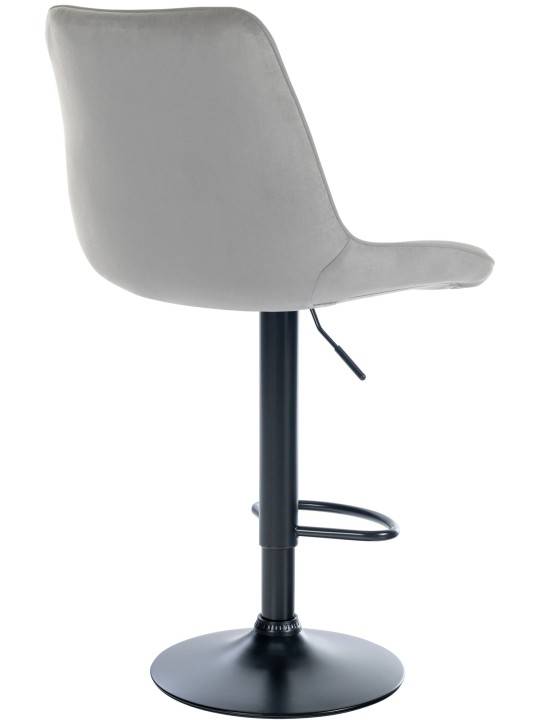 Barová stolička Toni velvet, sivá