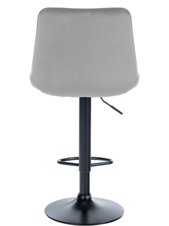 Barová stolička Toni velvet, sivá
