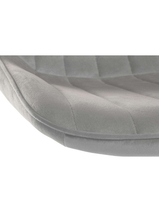Barová stolička Toni velvet chrome, sivá