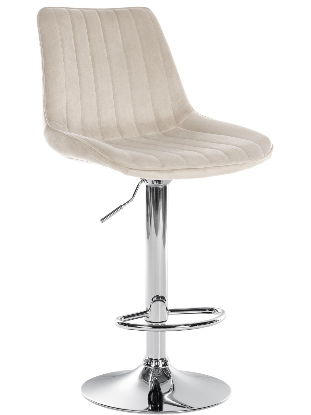 Barová stolička Toni velvet chrome, krémová