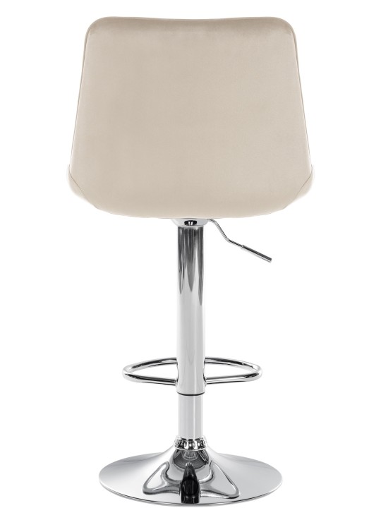 Barová stolička Toni velvet chrome, krémová