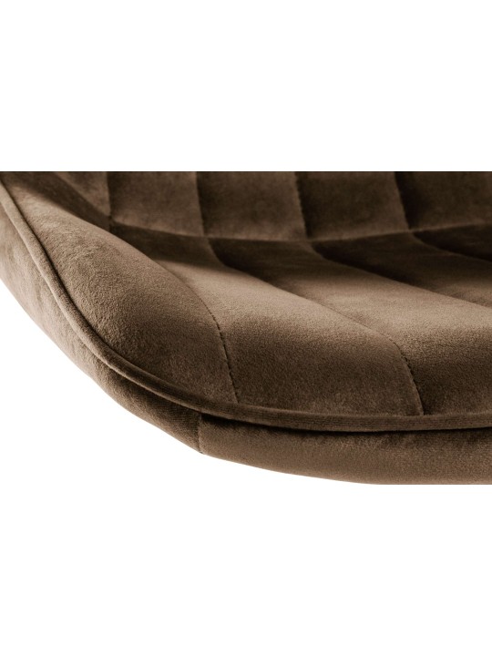 Barová stolička Toni velvet chrome, hnedá