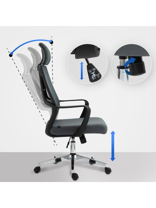 Kancelárska stolička Kanab, sivá