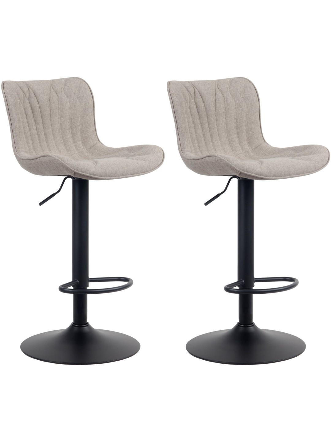 Sada 2 barových stoličiek Linus látka, šedohnedá