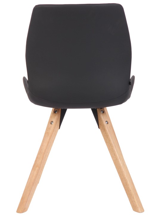 Stolička Luna imitácia kože, čierna