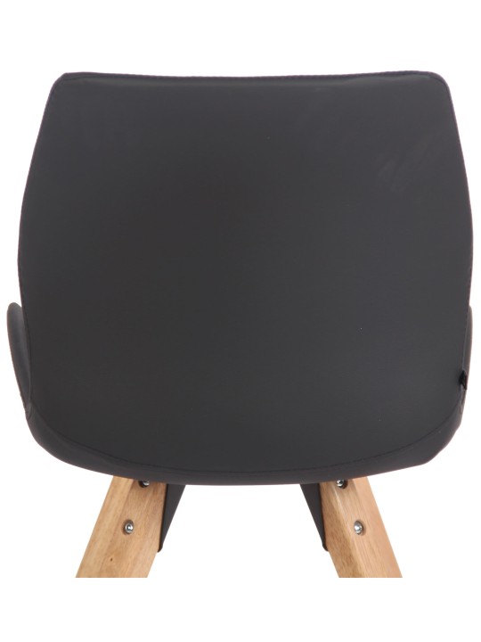 Stolička Luna imitácia kože, čierna