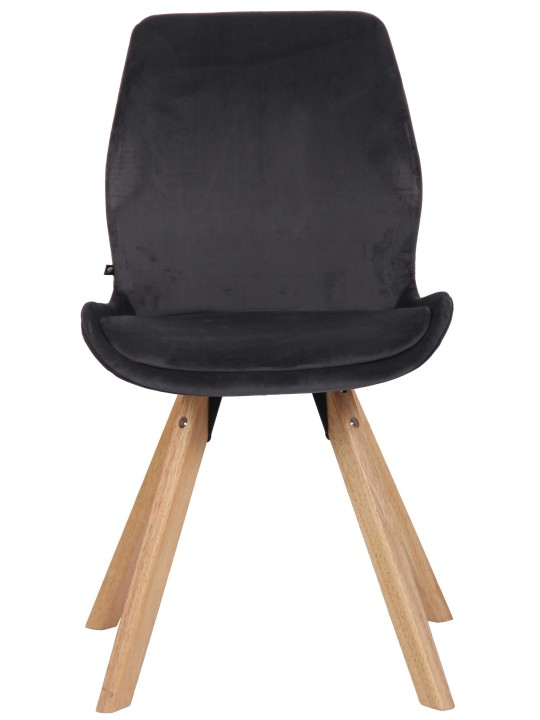Stolička Luna Velvet, tmavosivá