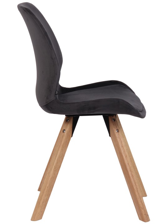 Stolička Luna Velvet, tmavosivá