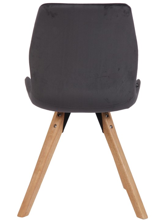 Stolička Luna Velvet, tmavosivá