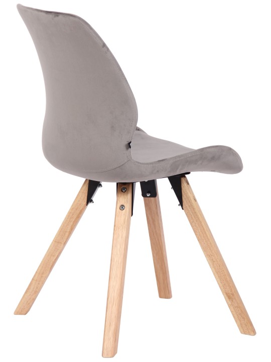 Stolička Luna Velvet, sivá