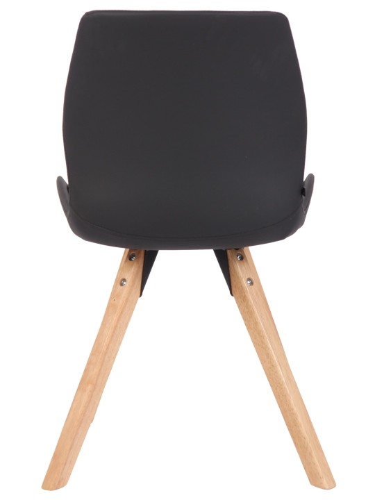 Sada 2 stoličiek Luna z umelej kože, čierna