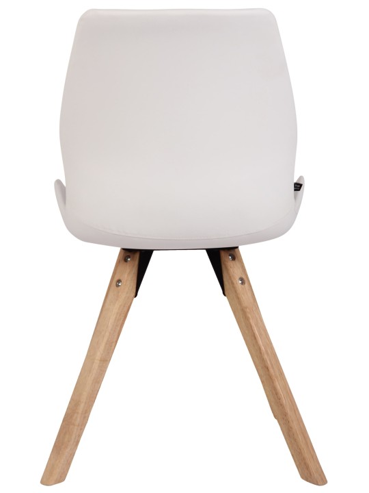 Sada 2 stoličiek Luna z umelej kože, biela