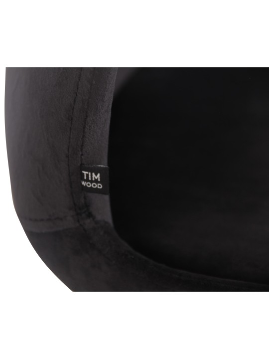 Sada 2 stoličiek Luna velvet, čierna