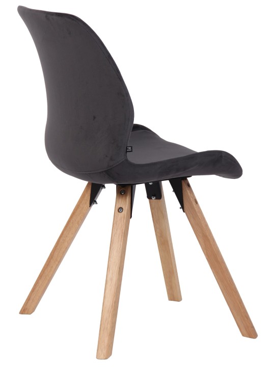 Sada 2 stoličiek Luna velvet, tmavosivá