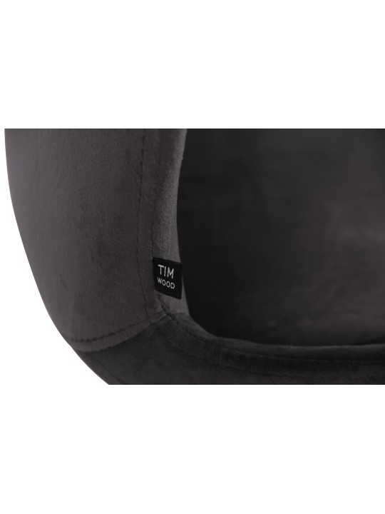 Sada 2 stoličiek Luna velvet, tmavosivá