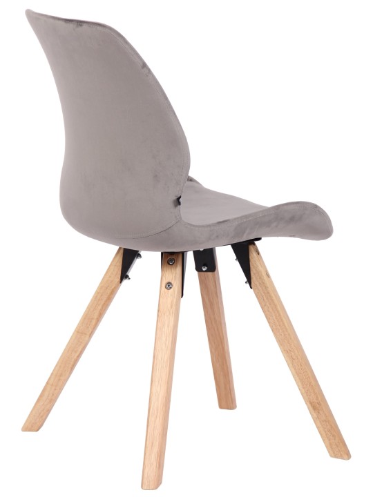 Sada 2 stoličiek Luna velvet, sivá