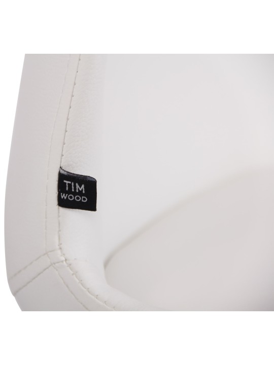 Sada 4 stoličiek Luna z umelej kože, biela