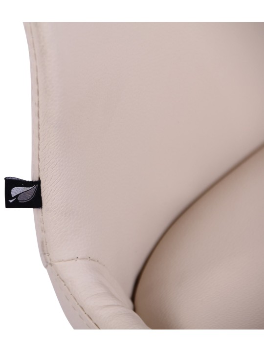 Sada 4 stoličiek Luna z umelej kože, krémová