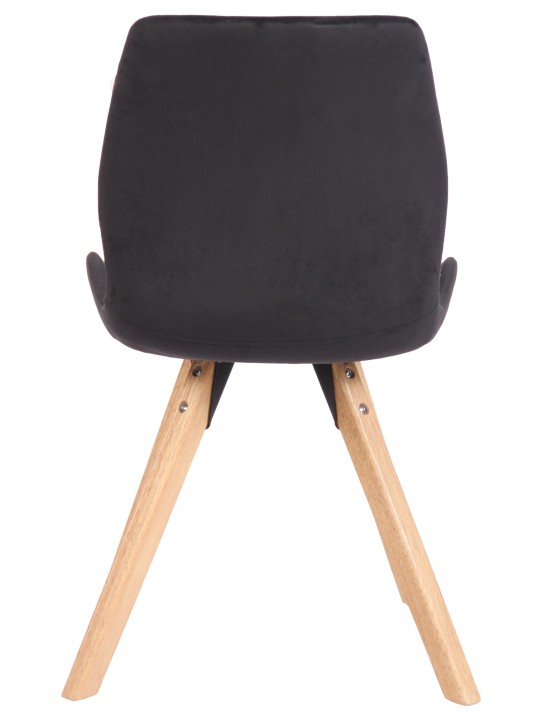 Sada 4 stoličiek Luna velvet, čierna