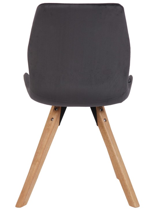 Sada 4 stoličiek Luna velvet, tmavosivá