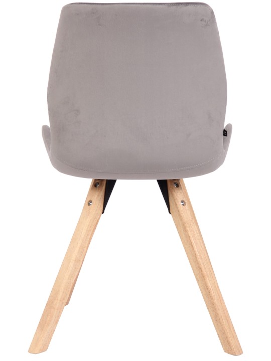 Sada 4 stoličiek Luna velvet, sivá