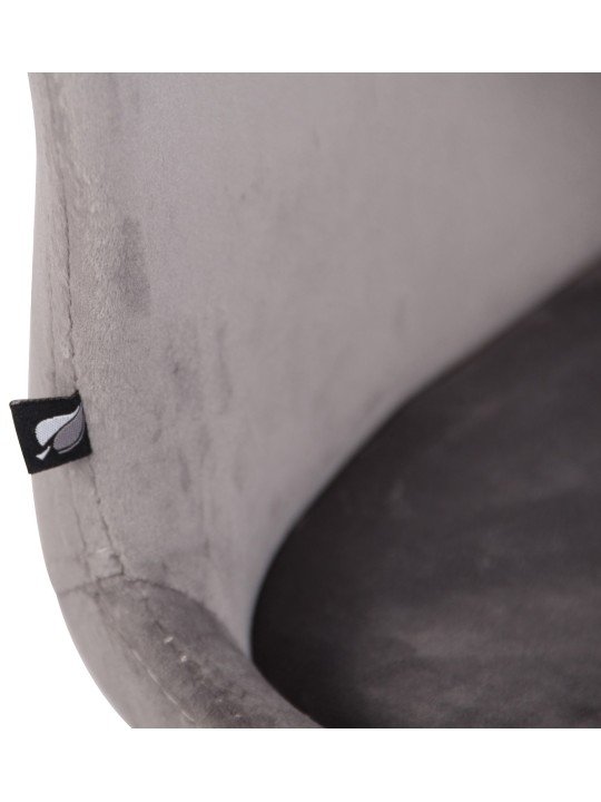 Sada 4 stoličiek Luna velvet, sivá