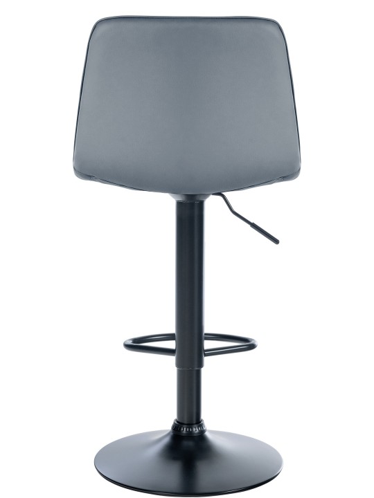 Barová stolička Lex z umelej kože, sivá