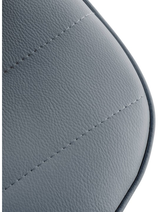 Barová stolička Lex z umelej kože, sivá