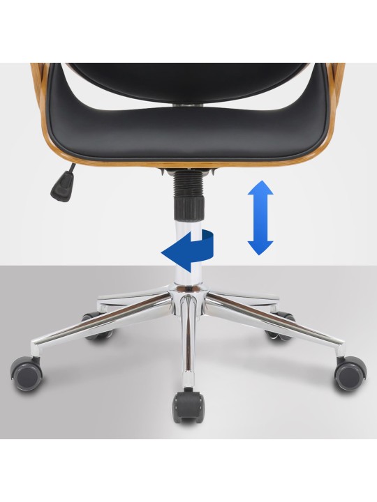 Kancelárske kreslo Chicago z umelej kože, orech/čierna