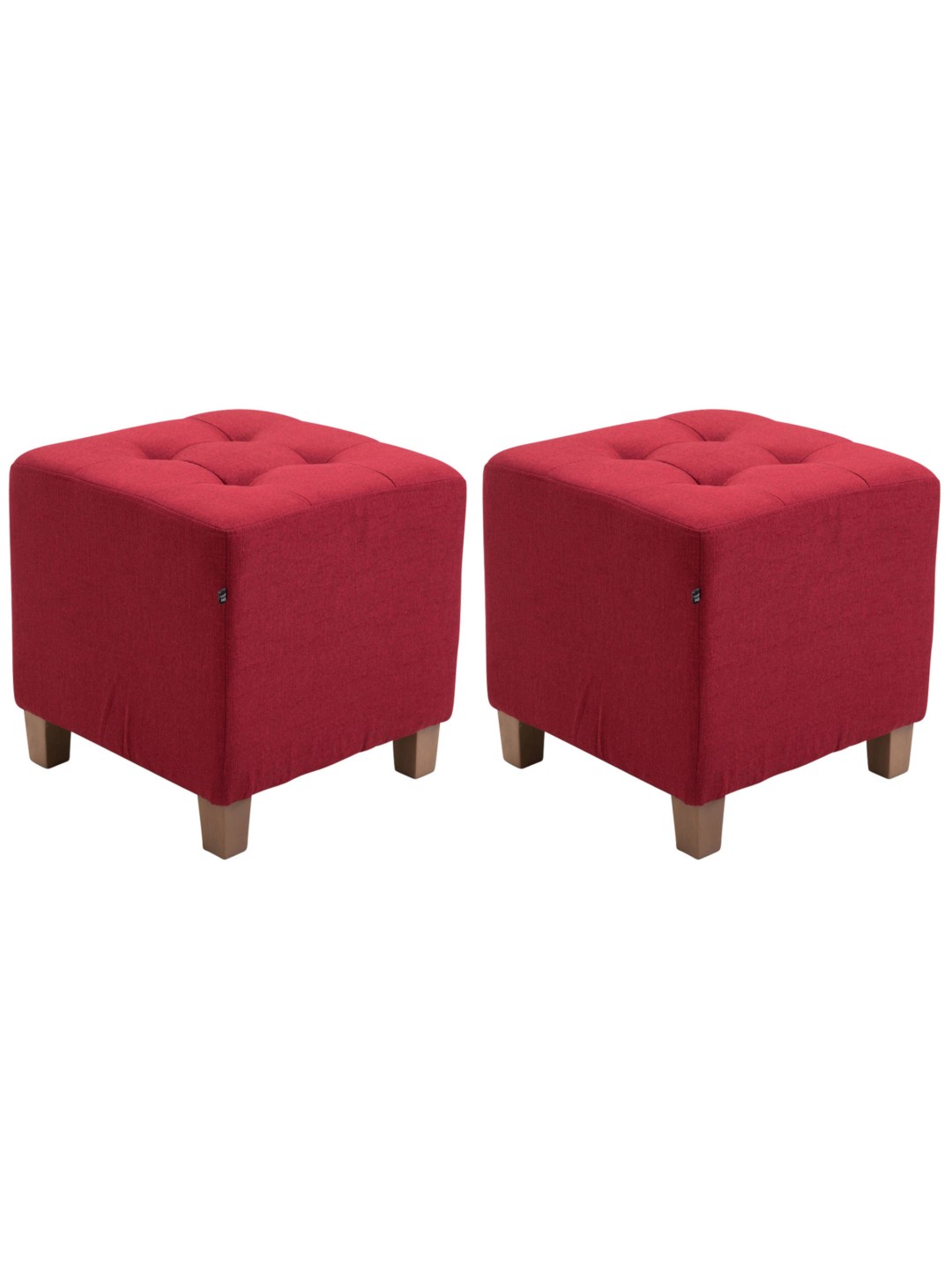 Sada 2 ks stoličiek Pharaoh, starožitné-svetlé, červená