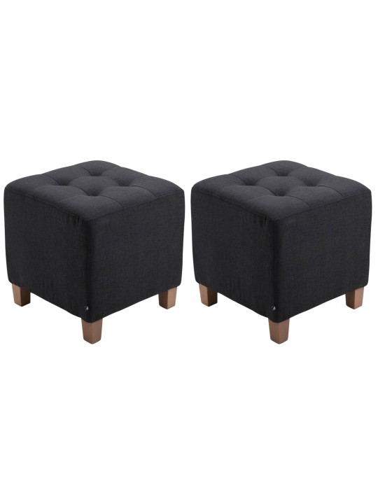 Sada 2 ks stoličiek Pharaoh, starožitné-svetlé, čierna