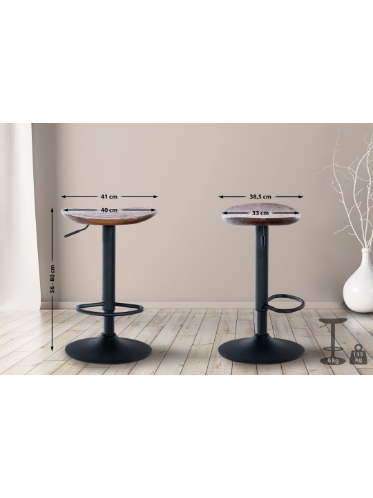 Barová stolička Skelde, orech