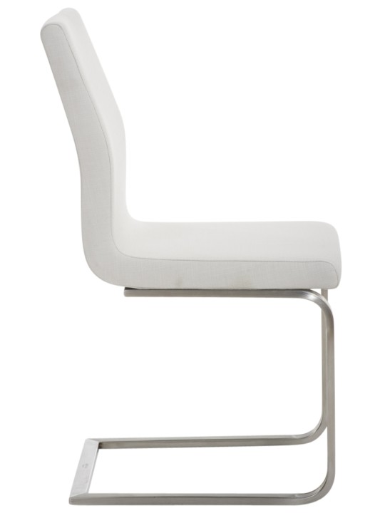 Sada 2 jedálenských stoličiek látka Belfort, biela