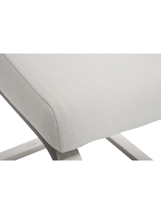 Sada 2 jedálenských stoličiek látka Belfort, biela